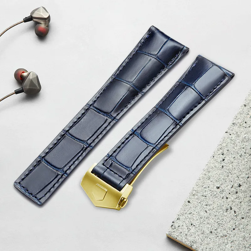 MILANQIAN M&Q Watch Band TAG Heuer Compatibility 204mm Cowhide Leather Material-48