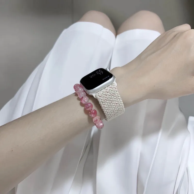 MILANQIAN M&Q Apple Compatibility Watch Band 38 45mm Watch Dial All Nylon Material-3