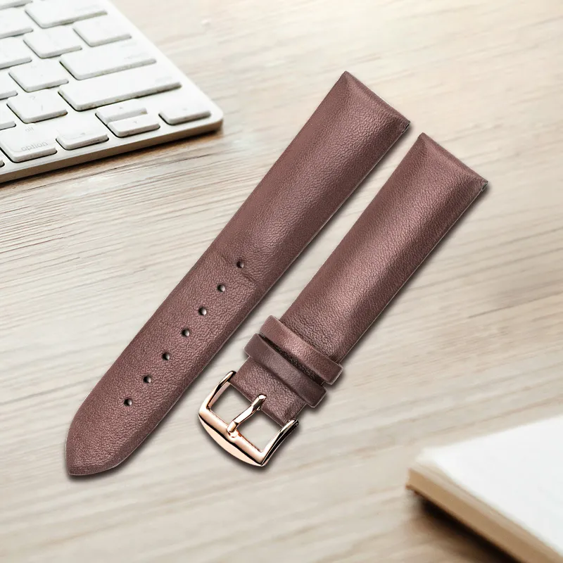 MILANQIAN M&Q Dw Tissot, Omega, Casio, CK Compatibility Watch Band 190 200mm Genuine Leather Material-5