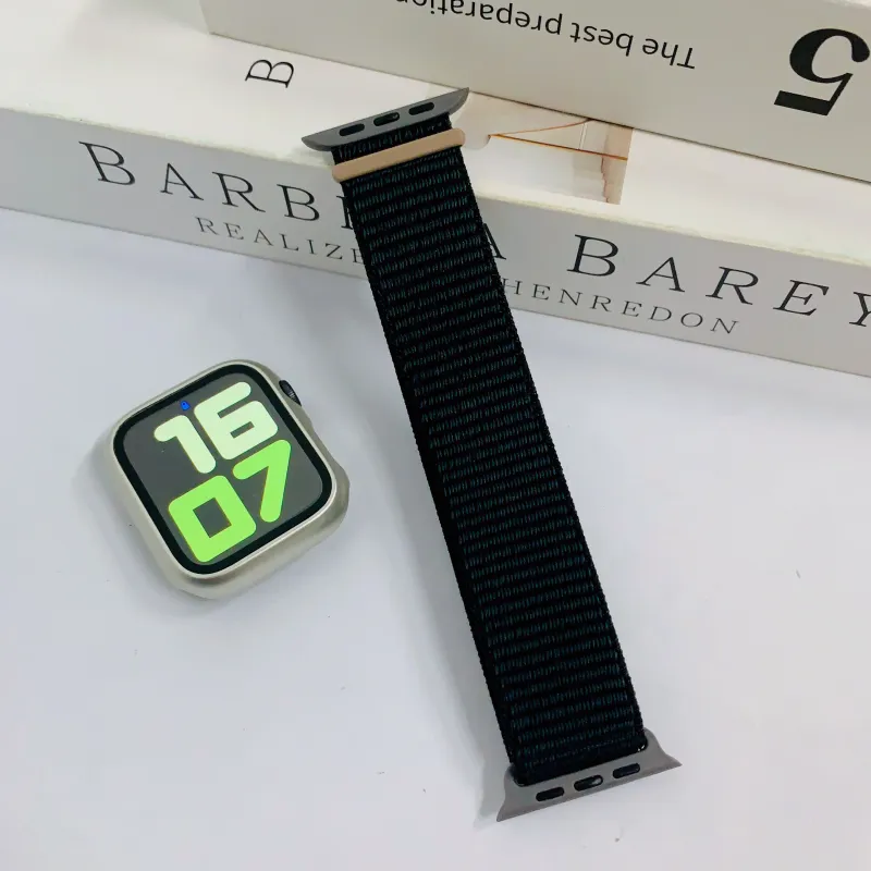 MILANQIAN M&Q Apple Compatibility Watch Band 38 45mm Watch Dial All Nylon Material-5