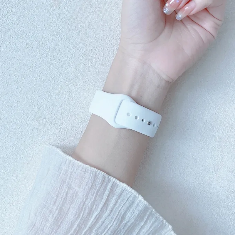 MILANQIAN M&Q Apple Compatibility Watch Band 38 45mm Watch Dial All Silicone Material-4