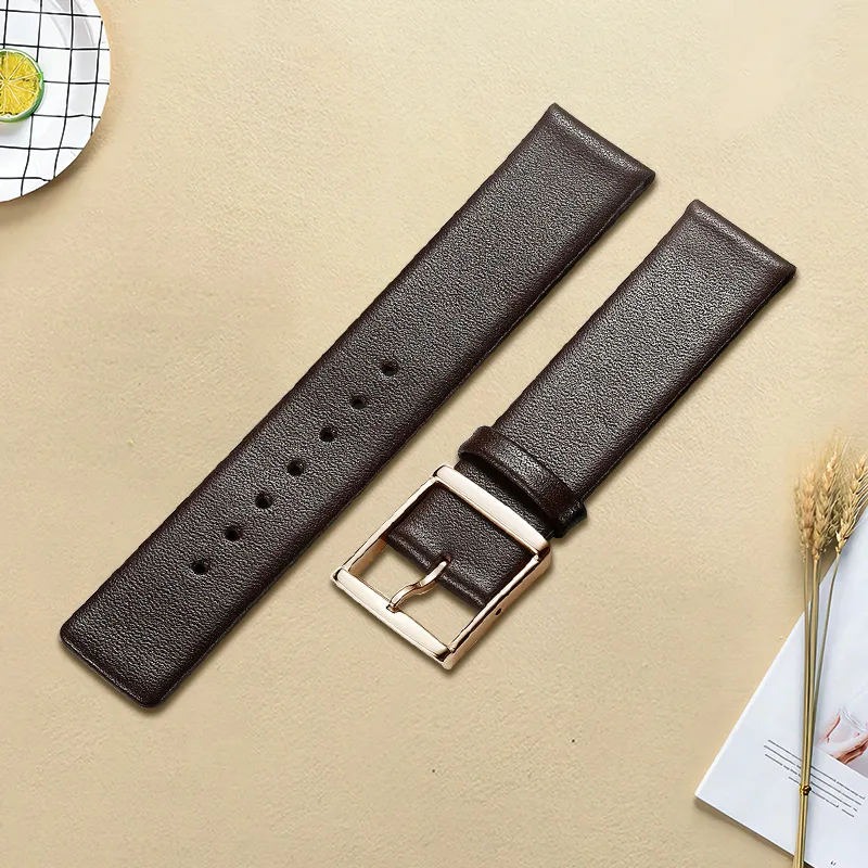 MILANQIAN M&Q Watch Bands CK Compatibility 190mm Cowhide Leather Material Unisex-15