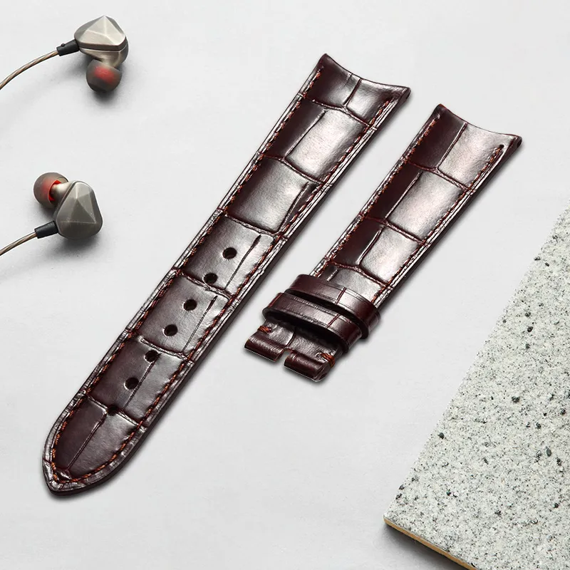 MILANQIAN M&Q Jaeger Compatibility Watch Band 190mm Cowhide Leather Material-3
