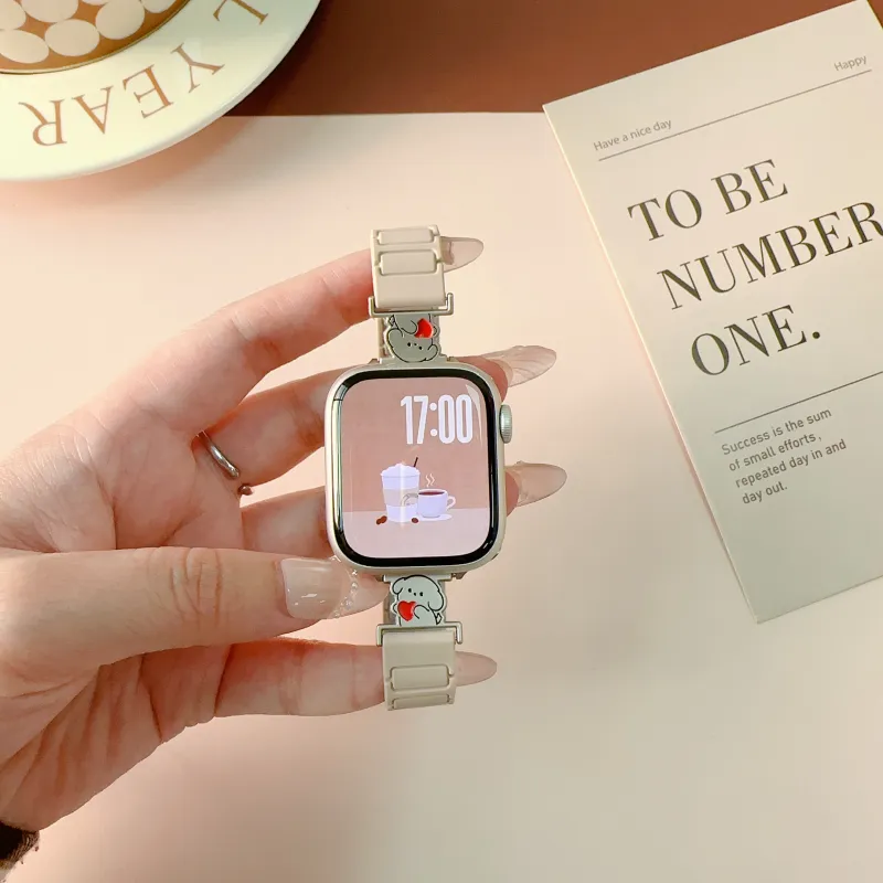 MILANQIAN M&Q Apple Compatibility Watch Band 38 46mm Silicone Material-1
