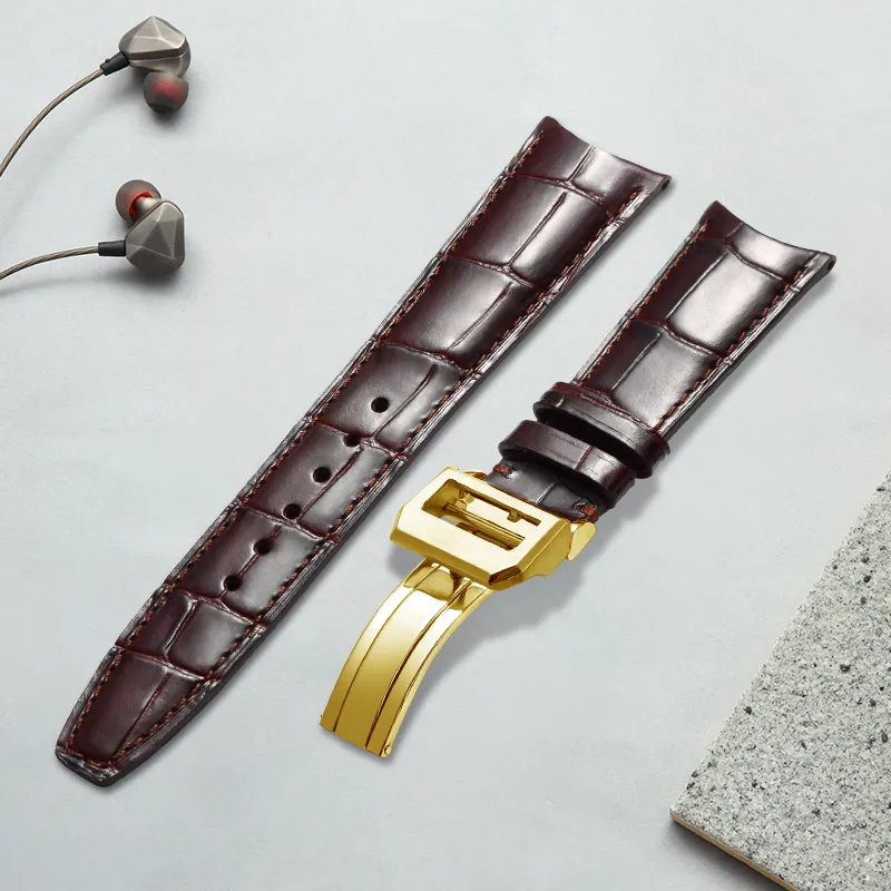 MILANQIAN M&Q Watch Bands Iwc Universal Compatibility 190mm Cowhide Leather Material Unisex-21