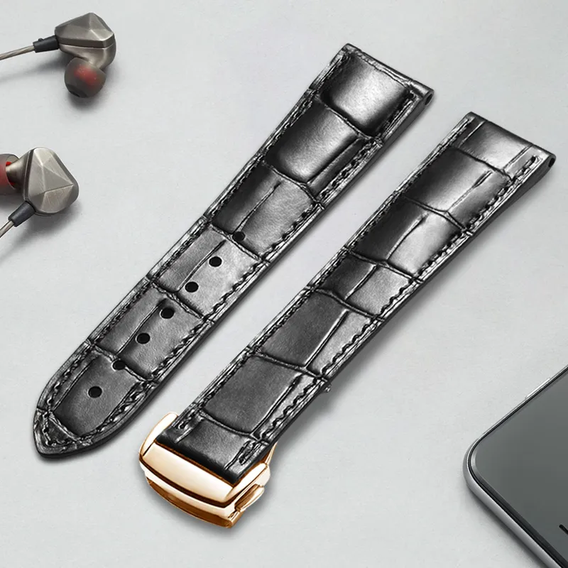 MILANQIAN M&Q Watch Band Omega Compatibility 200mm Cowhide Leather Material Unisex-9
