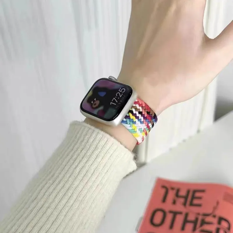 MILANQIAN M&Q Apple Compatibility Watch Band 38 45mm Watch Dial All Nylon Material-3