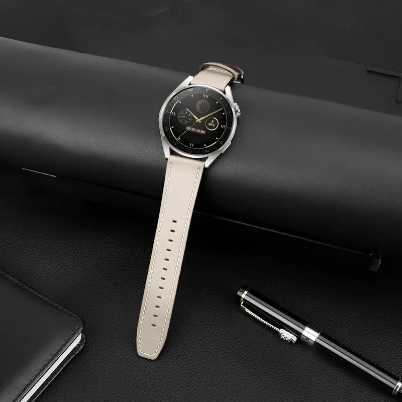 MILANQIAN M&Q Huawei Compatibility Watch Band 22mm Genuine Leather Material-3