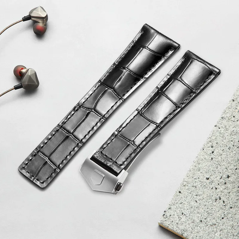 MILANQIAN M&Q Watch Band TAG Heuer Compatibility 204mm Cowhide Leather Material-13