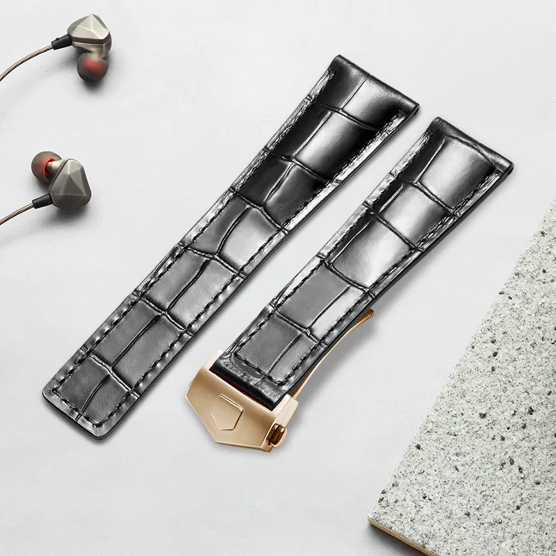 MILANQIAN M&Q Watch Band TAG Heuer Compatibility 204mm Cowhide Leather Material-28