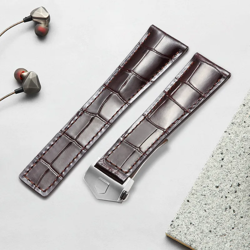 MILANQIAN M&Q Watch Band TAG Heuer Compatibility 204mm Cowhide Leather Material-18