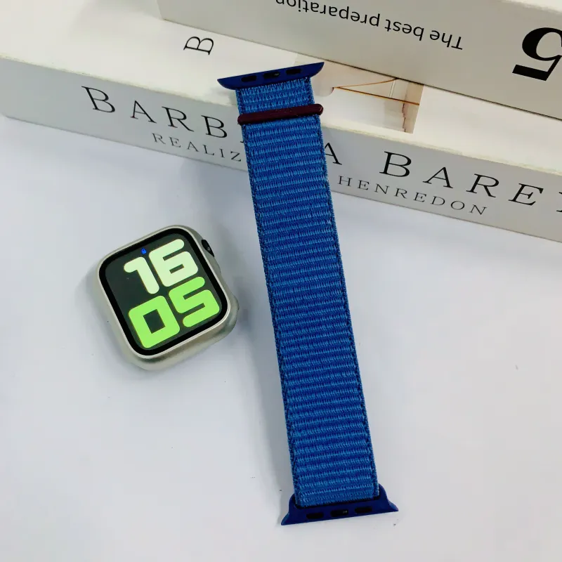 MILANQIAN M&Q Apple Compatibility Watch Band 38 45mm Watch Dial All Nylon Material-5