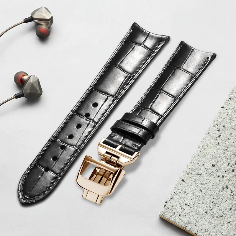 MILANQIAN M&Q Jaeger Compatibility Watch Band 190mm Cowhide Leather Material-9