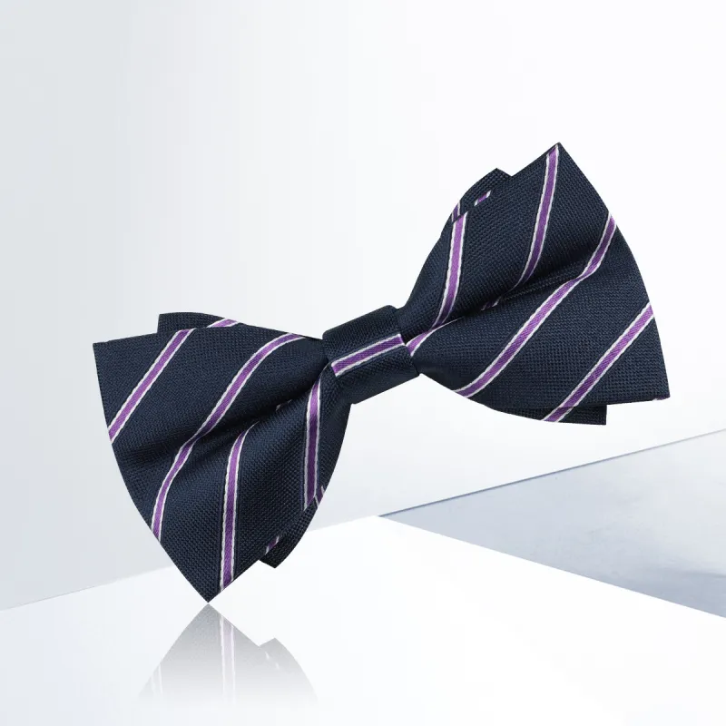 NAUTICA TAILORED Mulberry Silk Bow Tie Men's-1