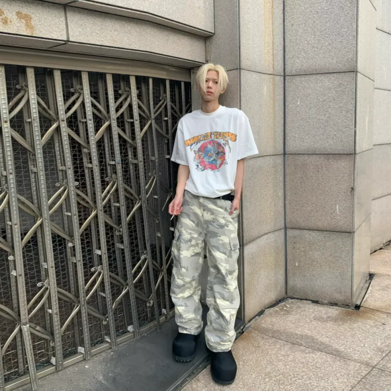 F.K.V.A Casual Pants Unisex Desert Camouflage-4