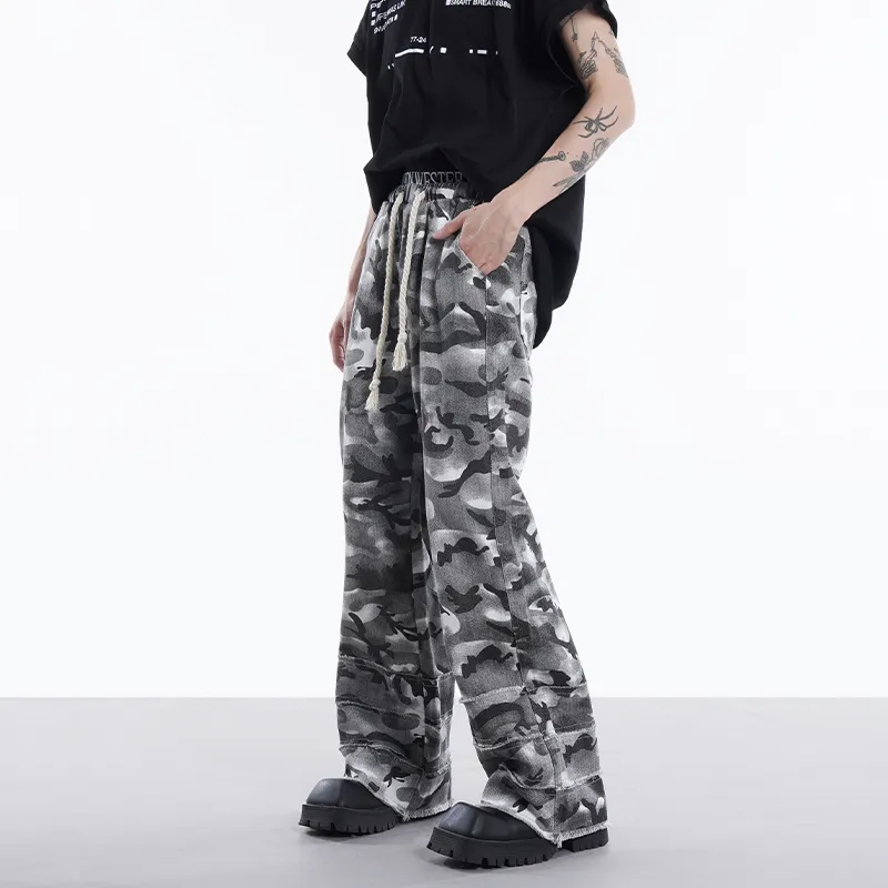 F.K.V.A Niche Versatile Camo Pants Unisex-2