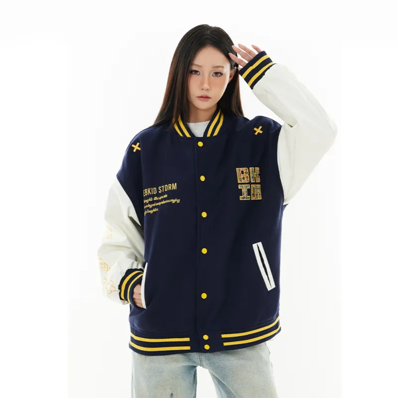 FLIM Baseball Jerseys Unisex Navy Blue-4