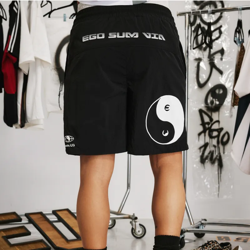 F.K.V.A Casual Shorts Unisex Black-2