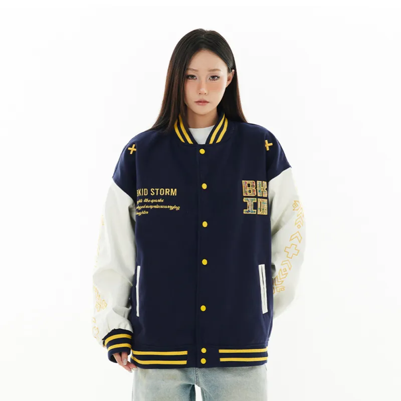 FLIM Baseball Jerseys Unisex Navy Blue-3