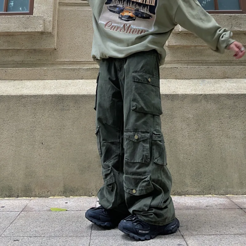 F.K.V.A Casual Pants Unisex Army Green-10