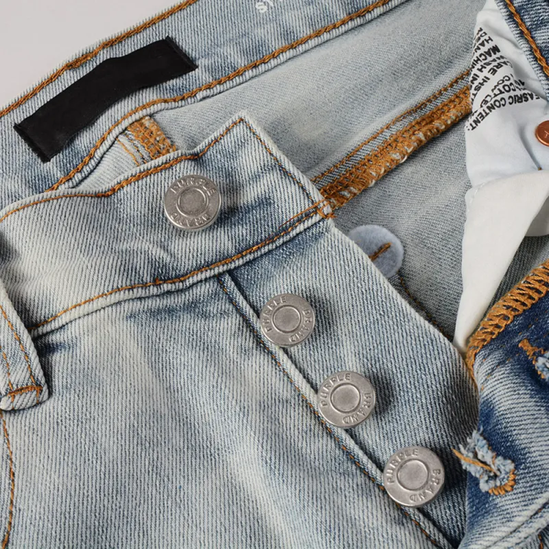 WELTER EXPERIMENT Jeans Unisex Blue White-4