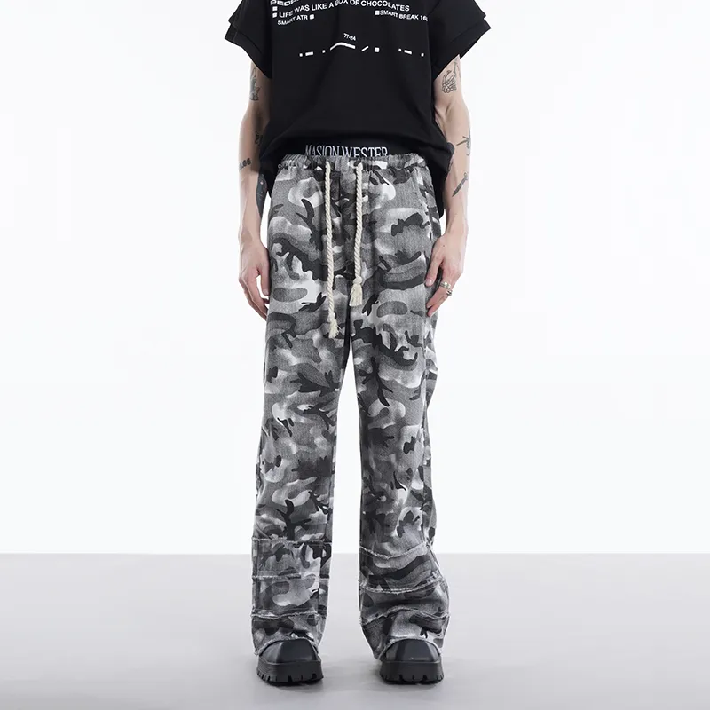 F.K.V.A Niche Versatile Camo Pants Unisex-4