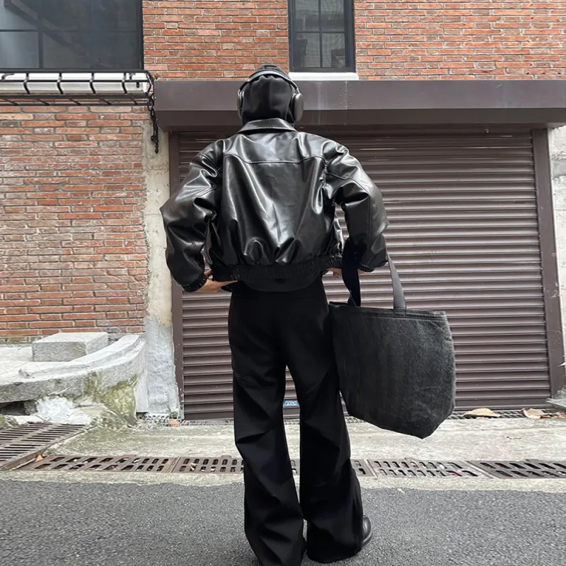 ROSECREED Leather Jacket Unisex Black-2