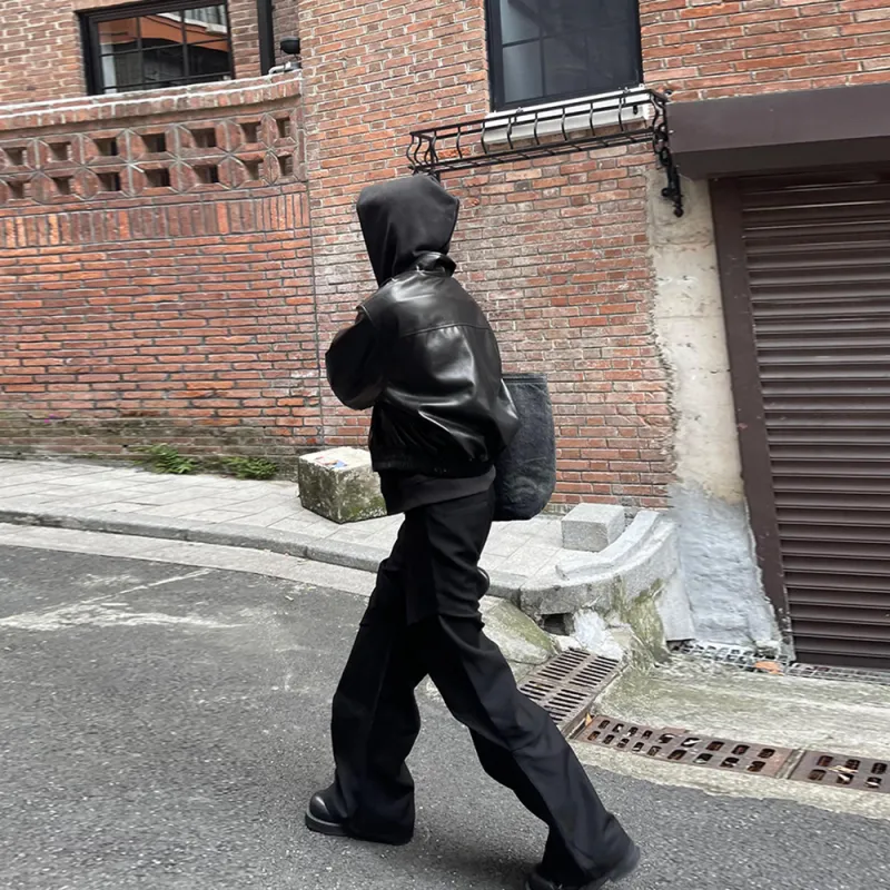 ROSECREED Leather Jacket Unisex Black-3