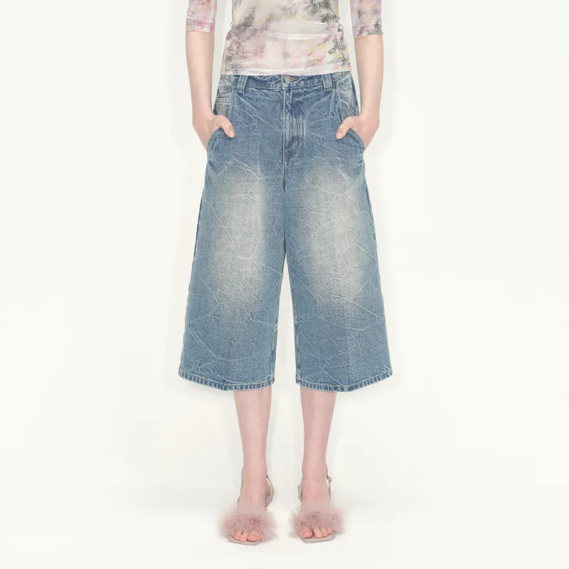 RUNTOTHEFUTURE Denim Shorts Women's Frost Blue-3