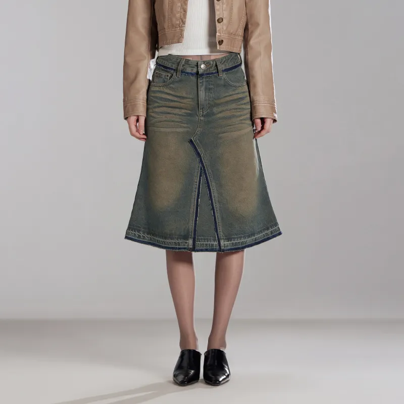 RUNTOTHEFUTURE Denim Long Skirts Women's-3