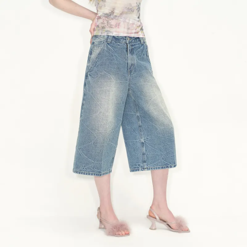 RUNTOTHEFUTURE Denim Shorts Women's Frost Blue-2