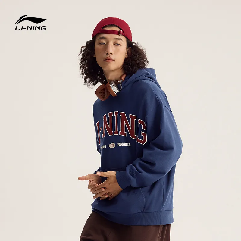 LiNing Weekend Youth Sweatshirt Unisex Dark Ship Blue-2