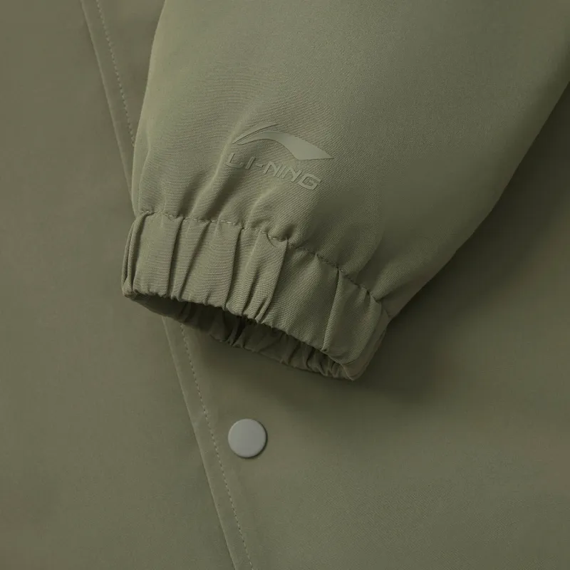 LiNing Sports Fashion Collection Trench Coat Men's Murky Olive Green-3