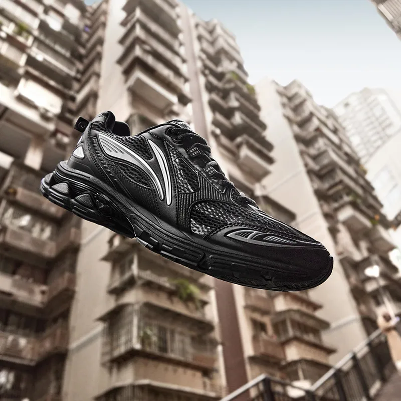 LiNing Shake 2.0 Wear Resistant Slip Resistant Low Top Running Shoes Women's Black Silver-6
