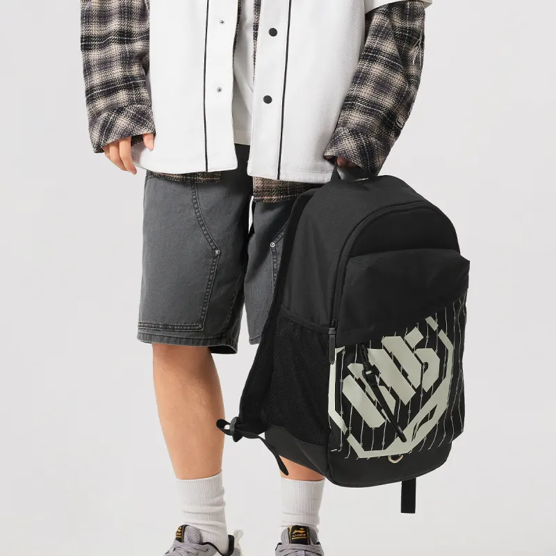 LiNing Polyester Backpack Unisex Black-4