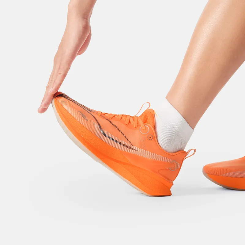 LiNing Red Hare 8PRO Breathable And Resilient Low Top Training Racing Running Shoes Men's Fluorescent Melon Orange-7