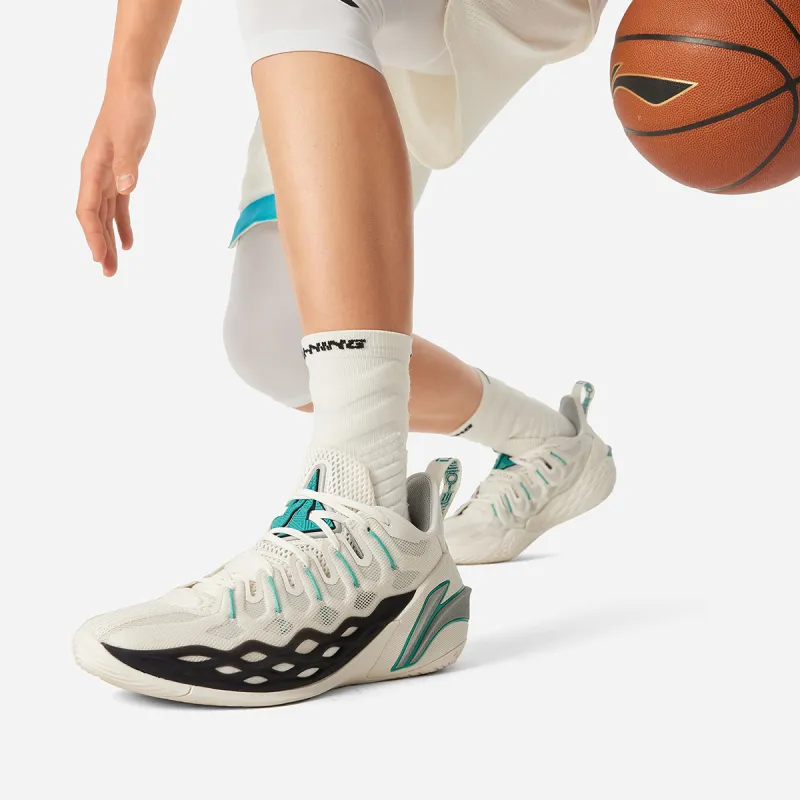 LiNing Buckets Cushioning, Slip Resistant, And Breathable Low Top Basketball Shoes Men's Ivory-7