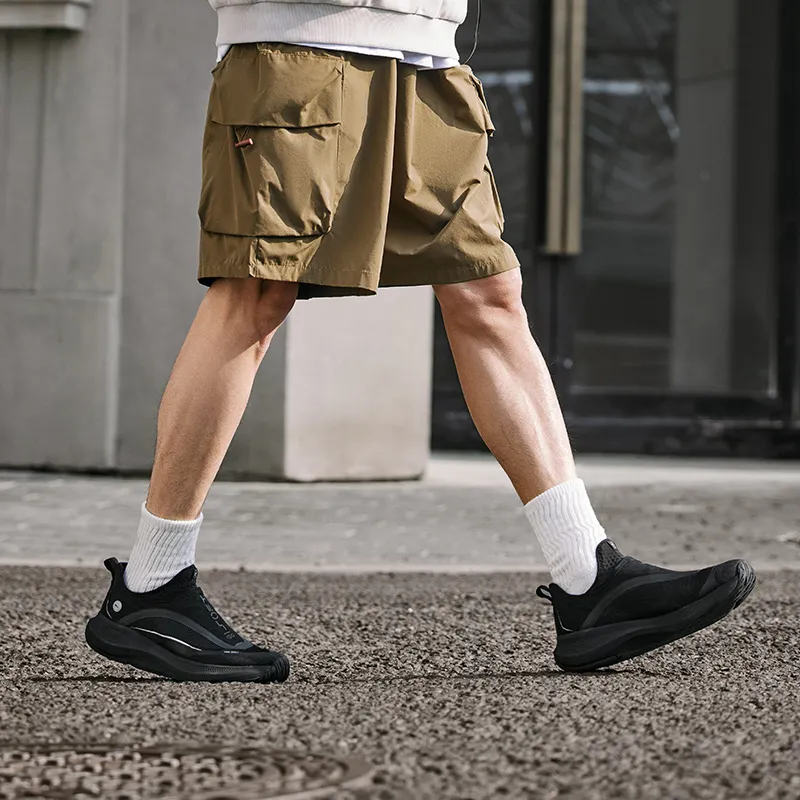 LiNing SOFT GO Anti Slip Wear Resistant Low Top Casual Shoes Men's Black-8