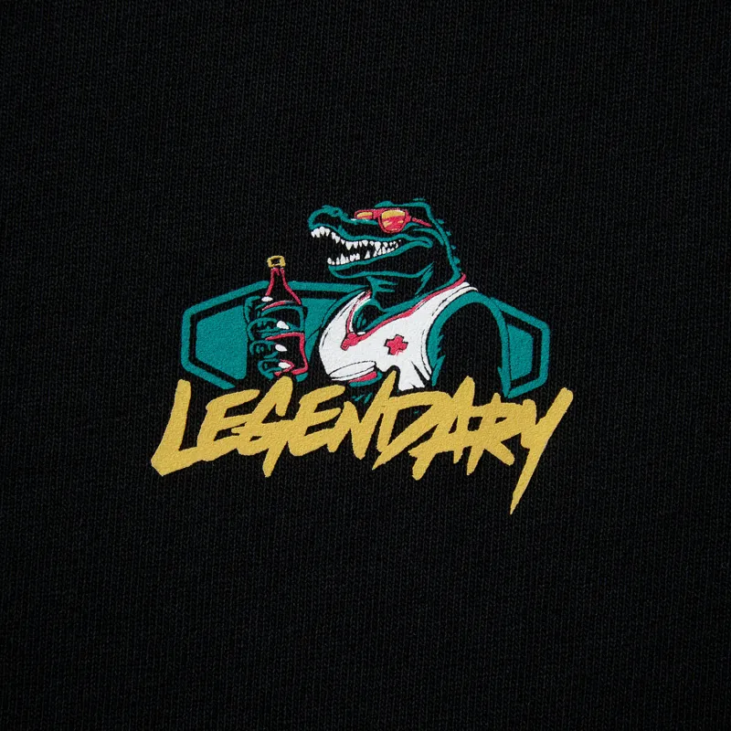 LiNing x LEAGUE OF LEGENDS Sports Life Collection T Shirt Unisex Black/Back Crocodile-3