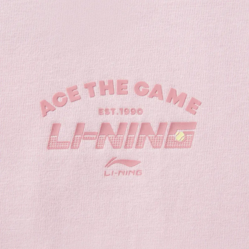 LiNing Sports Life Collection T Shirt Men's Milk Stone Pink-3