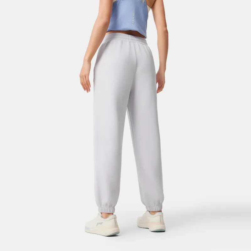 LiNing Fitness Series Knitted Sports Pants Women's Calm Gray-5