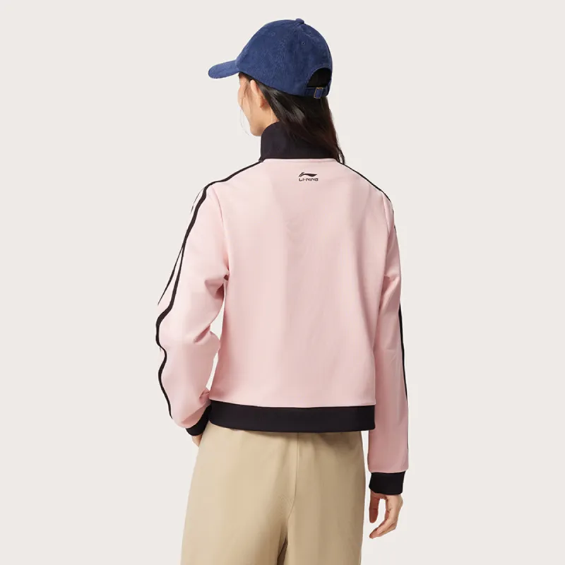 LiNing Sports Life Collection Sweatshirt Women's Light Crimson Pink-2