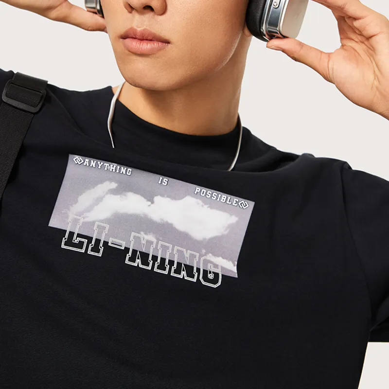 LiNing Sports Life Collection T Shirt Men's Black-4