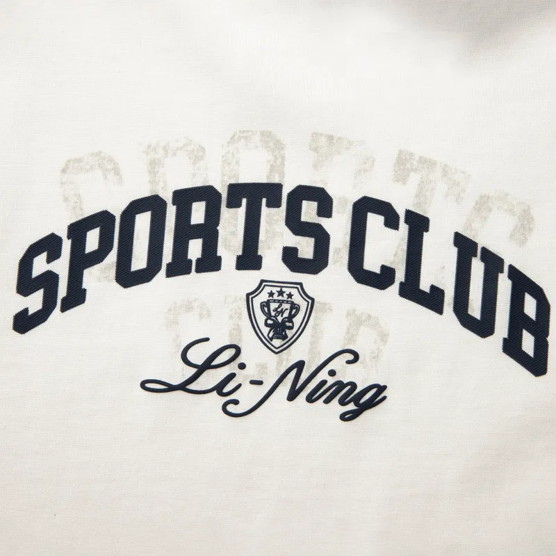 LiNing Sports Life Collection T-Shirt Women's Milky White / Sailor Blue-3