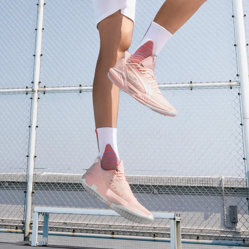 LINING Light Speed 3 Basketball Shoes Men Low Top Pink-6