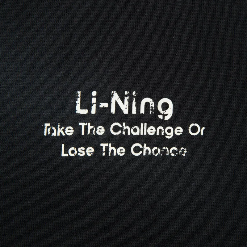 LiNing Sports Life Collection T Shirt Unisex Night Black-3