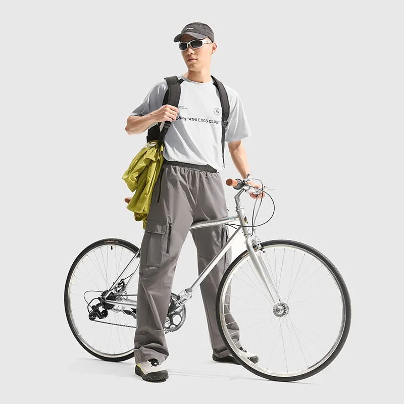 LiNing T-Shirt Men's Sichuan Stone Gray/Black-3