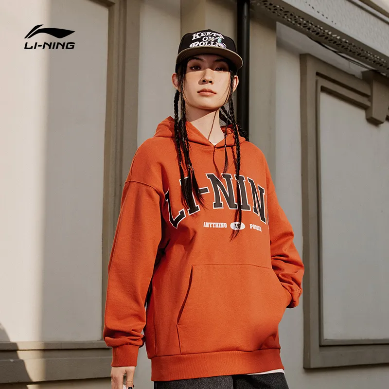 LiNing Weekend Youth Sweatshirt Unisex Sunshine Dirty Orange-2