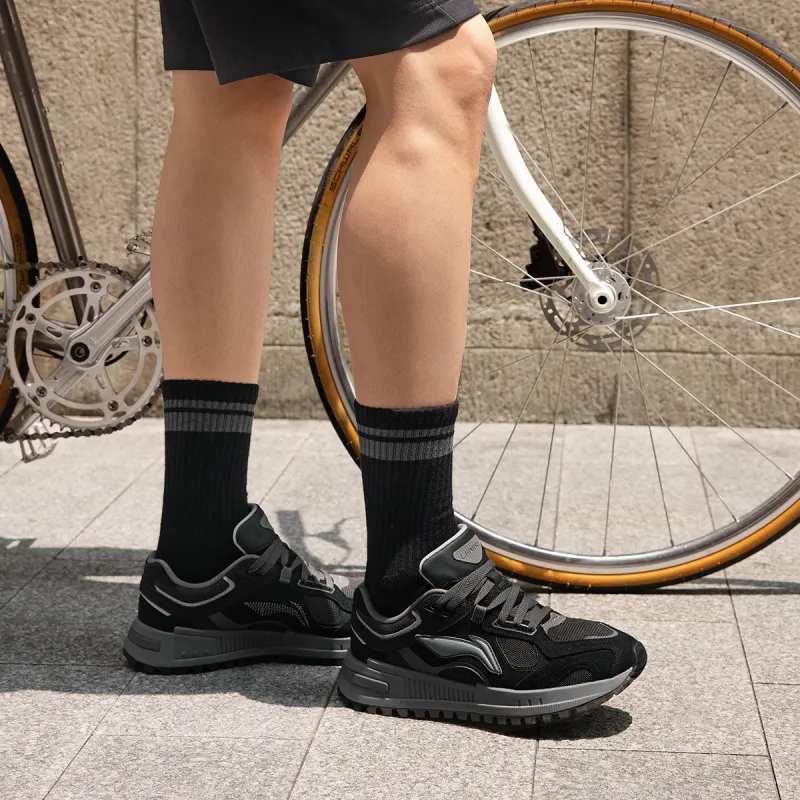 LiNing Wind Rider 2.0 Cushioning Wear Resistant Low Top Casual Shoes Men's Black Gray-6
