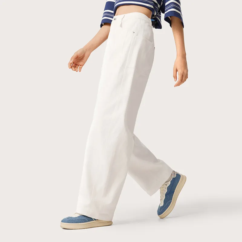 LiNing Weekend Youth Casual Pants Women's Ivory-2